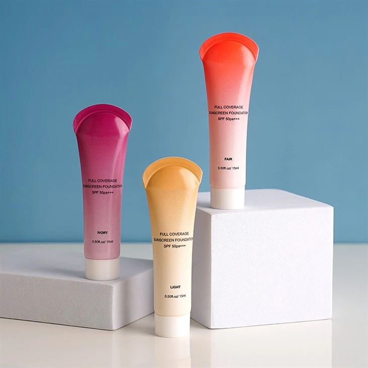 15ml Custom Logo Colors Special Shape Cosmetic Plastic Packaging Skincare Cream Container Sunscreen Sunblock Cream Tube