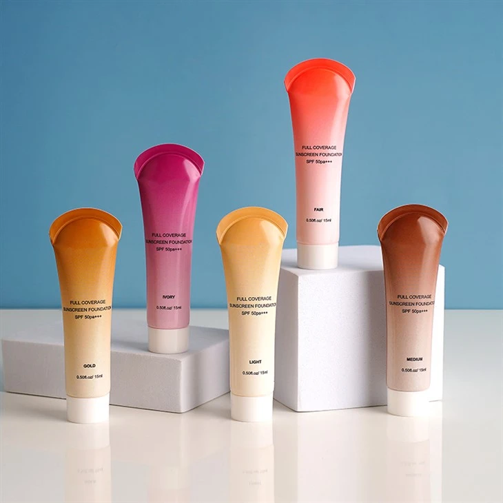 15ml Custom Logo Colors Special Shape Cosmetic Plastic Packaging Skincare Cream Container Sunscreen Sunblock Cream Tube